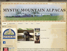 Tablet Screenshot of mysticmountainalpacas.com